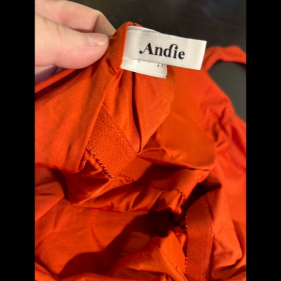 Andie Swim The Luzon Halter Eco Nylon One Piece Swimsuit Chili Pepper Size M NWT - Picture 11 of 16